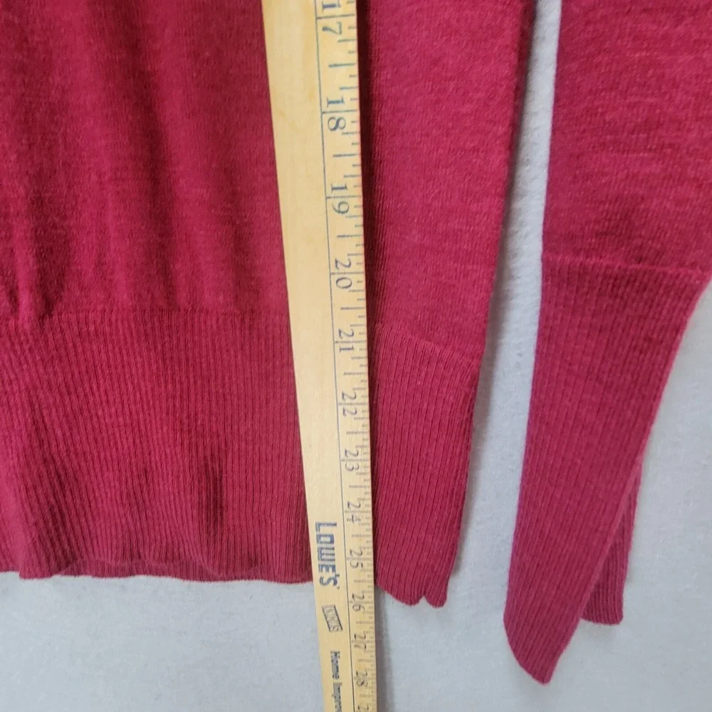 Banana Republic Sweater‎ Mens S Extra Fine Italian Merino Wool Burgundy Business
